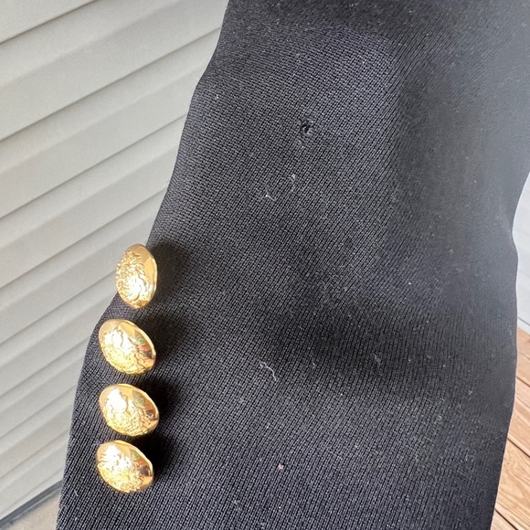 VTG- RALPH LAUREN Black 100% Wool Gold Button Crest Crown Patch Blazer Sz 12P - Picture 9 of 15